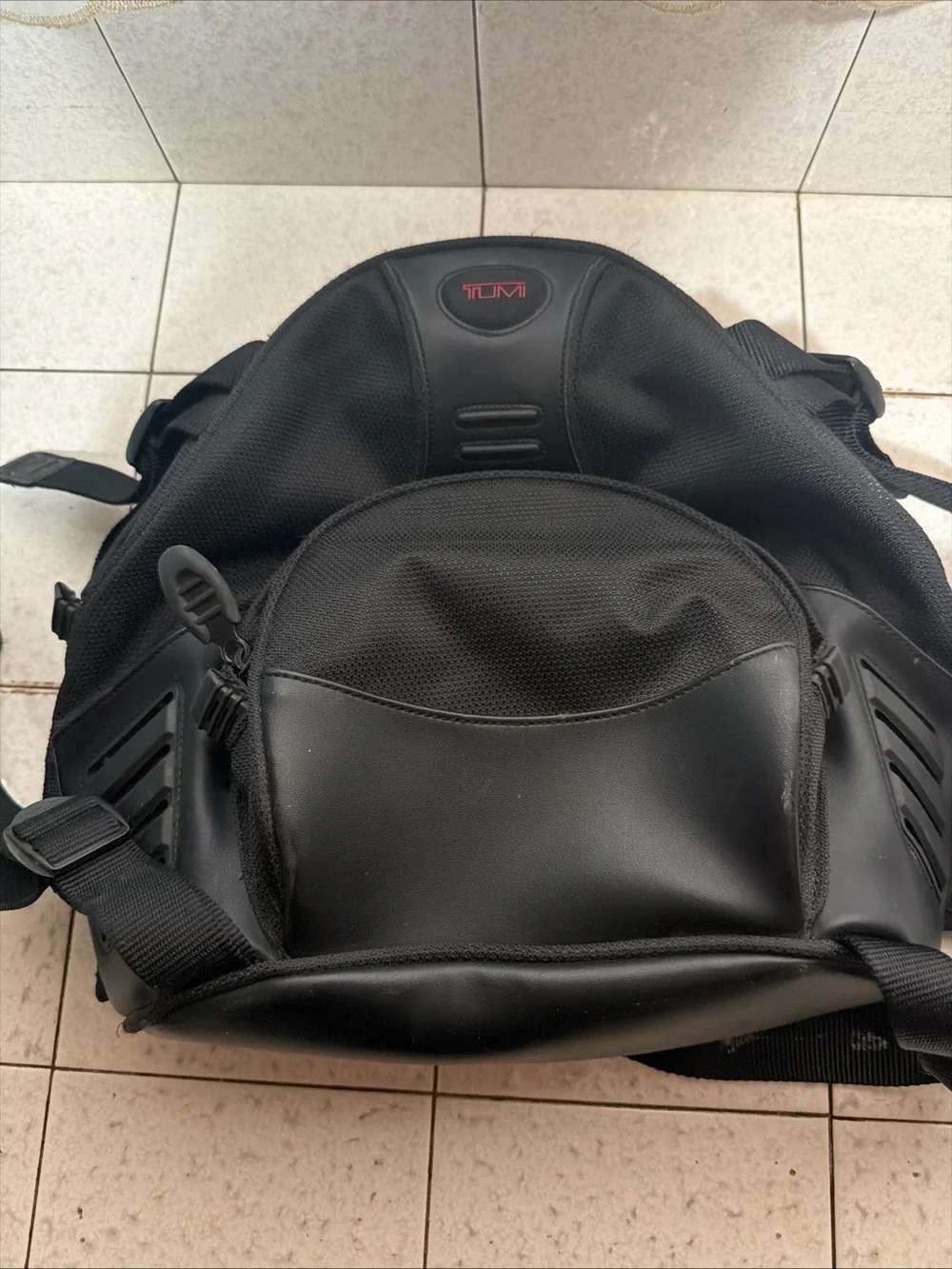 Tumi T2 Black Ballistic Nylon Multi Compartment Travel Rucksack waist pack